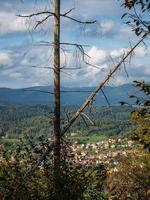 Beautiful view of autumn colorful Vosges mountains photo