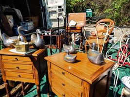 Amazing old stuff at a flea market  in Alsace photo