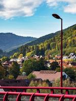 Beautiful view of autumn colorful Vosges mountains photo