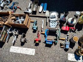 Amazing old stuff at a flea market  in Alsace photo