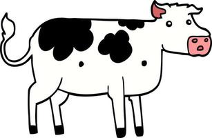 doodle character cartoon cow vector