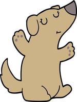 doodle character cartoon dog vector