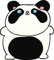 doodle character cartoon panda vector