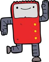 doodle character cartoon robot vector