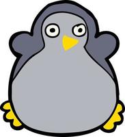 doodle character cartoon penguin vector