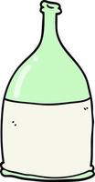 doodle cartoon bottle vector