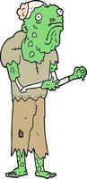 doodle character cartoon zombie vector