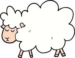 doodle character cartoon sheep vector