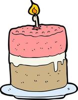 doodle cartoon cake vector