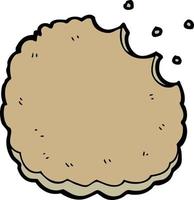 doodle cartoon biscuit vector