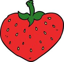 doodle cartoon strawberry vector