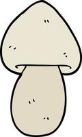 doodle cartoon mushroom vector