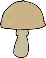 doodle cartoon mushroom vector