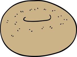 doodle cartoon donut vector