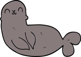 doodle character cartoon seal vector