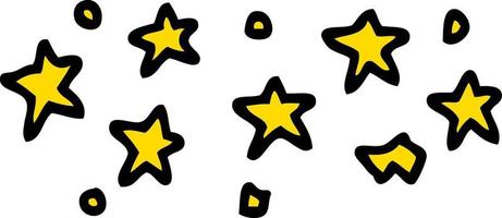 doodle cartoon stars vector