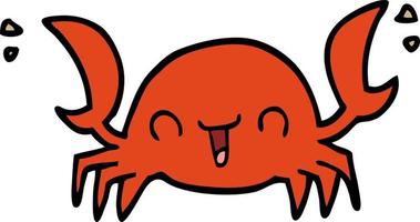 doodle character cartoon crab vector