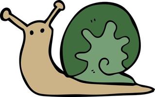 doodle character cartoon snail vector