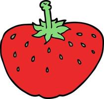 doodle cartoon strawberry vector