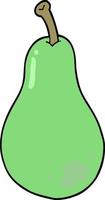 doodle cartoon pear vector