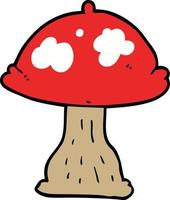 doodle cartoon mushroom vector