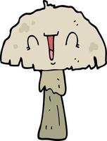 doodle character cartoon mushroom vector