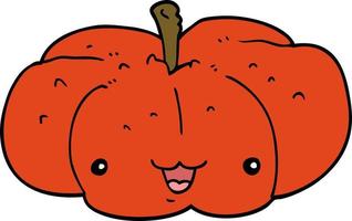 doodle character cartoon pumpkin vector