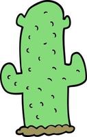 doodle cartoon cactus vector