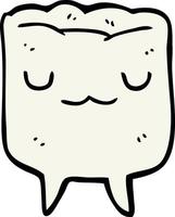 doodle character cartoon tooth vector