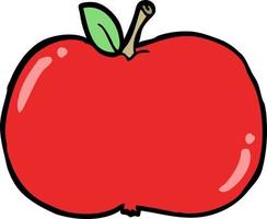 doodle cartoon apple vector