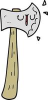 doodle character cartoon axe vector