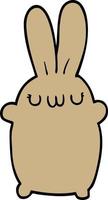 doodle character cartoon rabbit vector