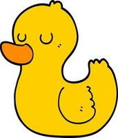 doodle character cartoon duck vector