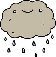 doodle character cartoon cloud vector