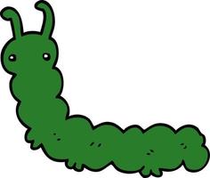 doodle character cartoon caterpillar vector