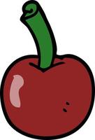 doodle cartoon cherry vector
