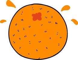 doodle cartoon orange vector