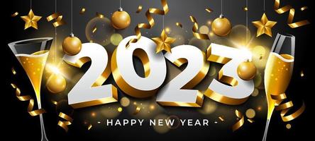 Happy New Year 2023 Concept vector