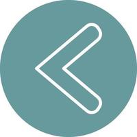 Left Chevron Icon Style vector
