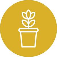 Plant Pot Icon Style vector