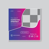 Digital business marketing banner for social media post design template vector