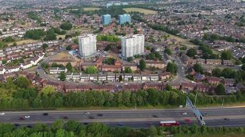 Aerial View of North Luton and Residential Buildings, drone's high angle footage video