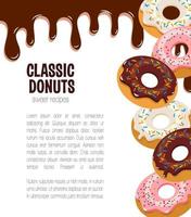 Vector poster for donut cakes and desserts