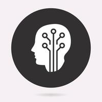 Artificial intelligence - vector icon. Illustration isolated. Simple pictogram.