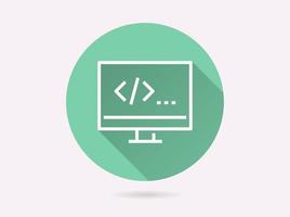 icono de programación para diseño gráfico y web. vector