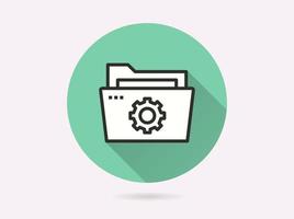 File setting icon for graphic and web design. vector