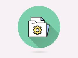 File setting icon for graphic and web design. vector