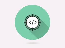 Coding icon for graphic and web design. vector