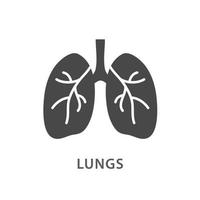 Human lungs icon. Vector illustration for graphic and web design.