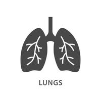 Human lungs icon. Vector illustration for graphic and web design.